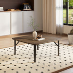 Square 80cm Wooden Folding Coffee Table | 80cm x 80cm | Brown
