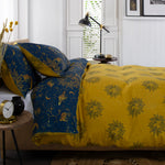 Sun, Moon And Stars Cotton Rich 200 Thread Count Reversible Duvet Cover Set | Super King | Navy Blue