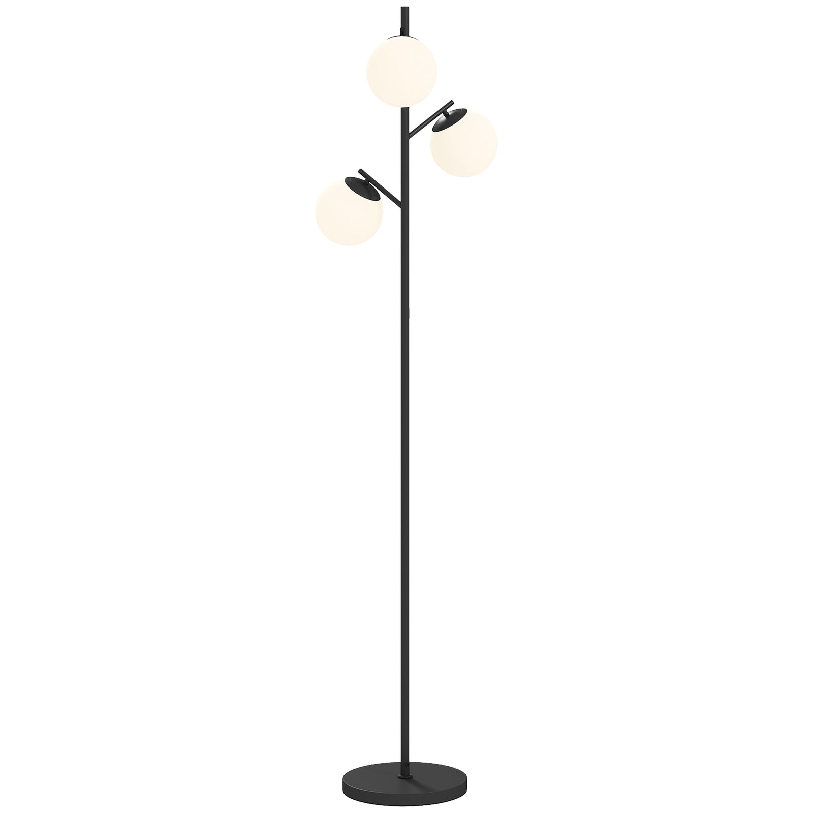 Modern Tree Floor Lamp With 3 Light, For Living Room Bedroom | Black