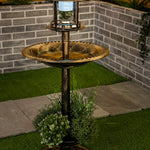 Bird Solar Light Bird Bath & Planter