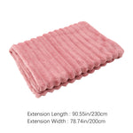 Cozy Striped Throw Blanket Soft Double-sided Use, Warm, Fade-resistant & Easy To Clean | Extra Large | Pink