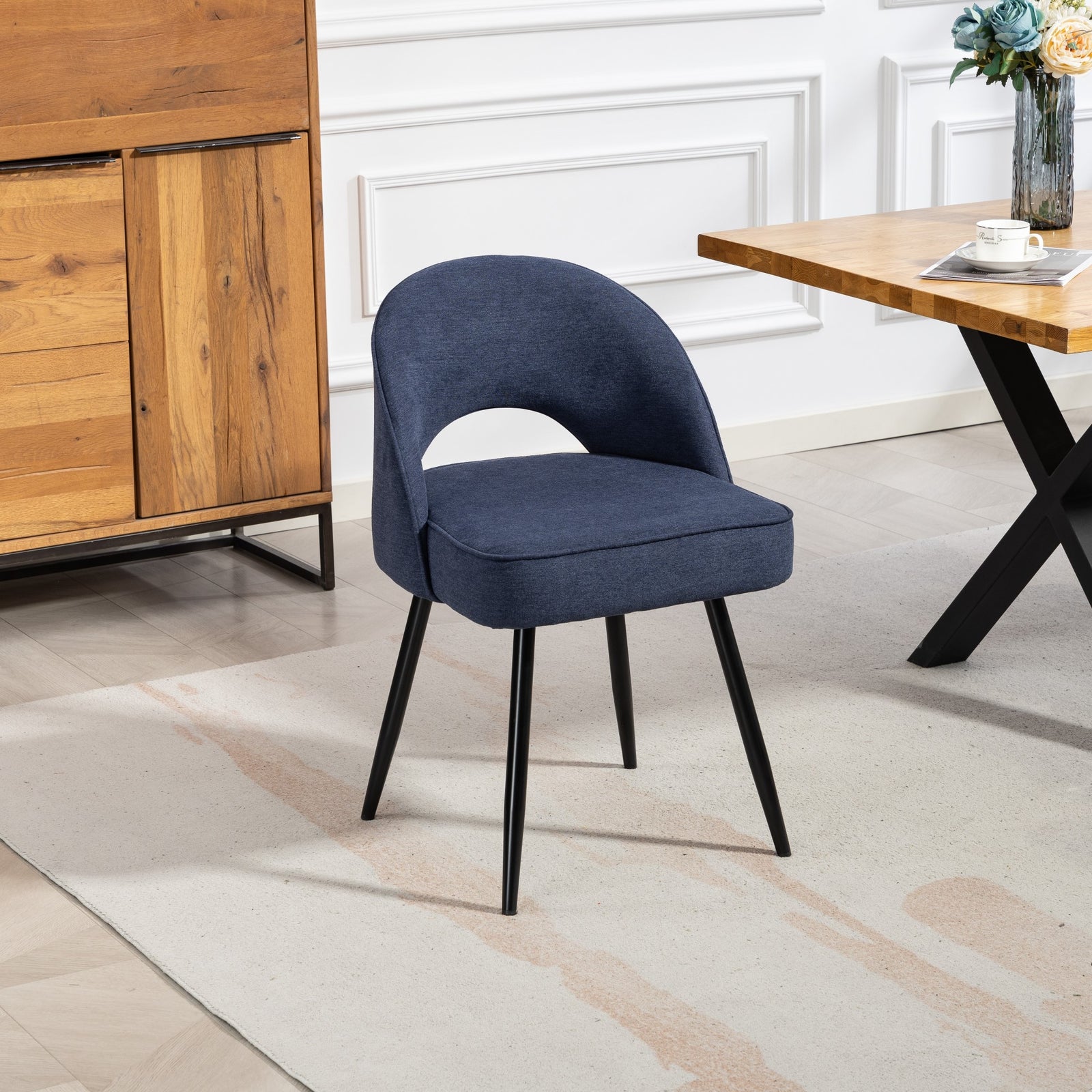 Ashley Fabric Dining Chairs - Set Of 2 | Denim