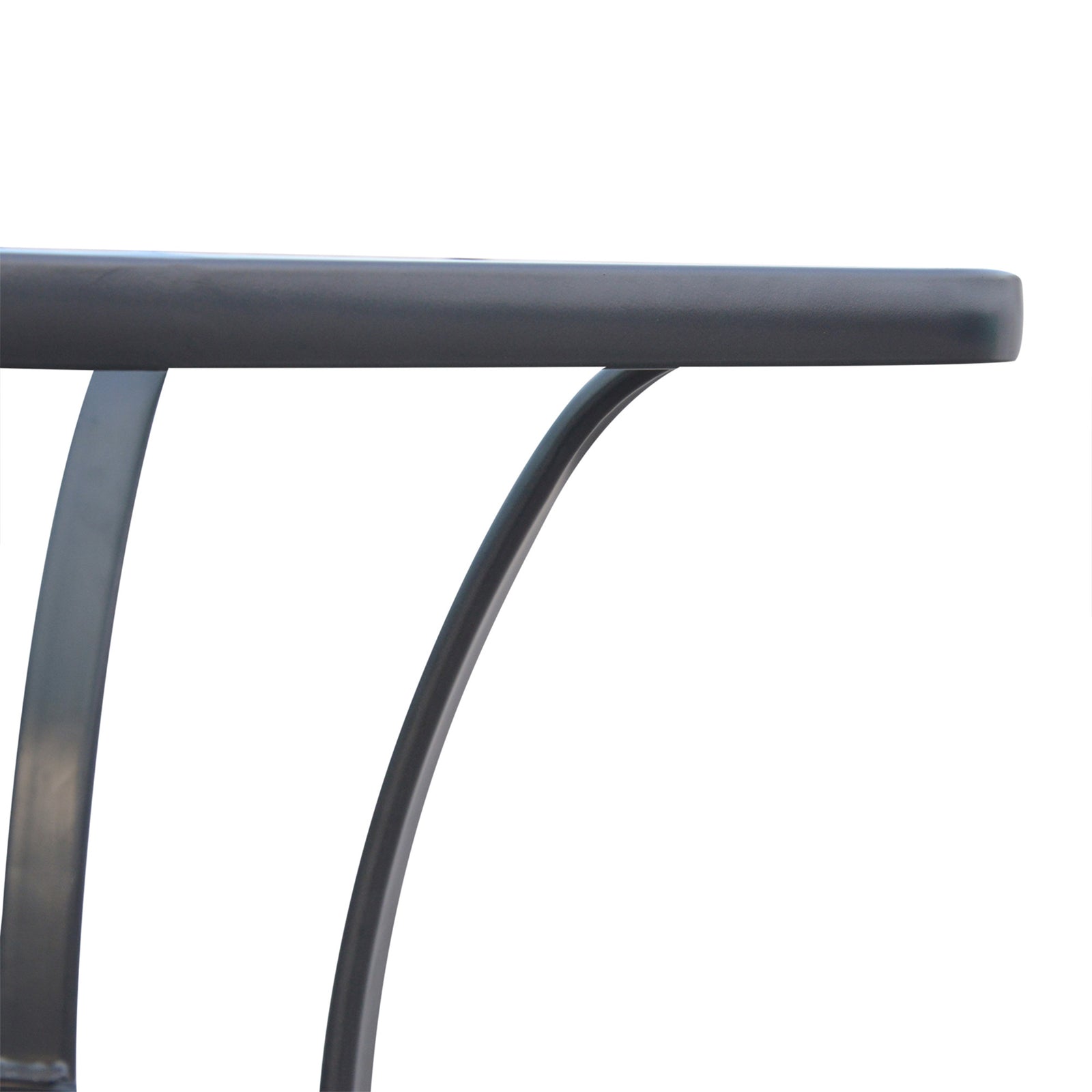 Bar Table Square Glass Dining Breakfast Bistro Furniture
