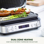 Bistro 6-in-1 Contact Grill And Griddle, Pfas-free Non-stick Ceramic | Silver