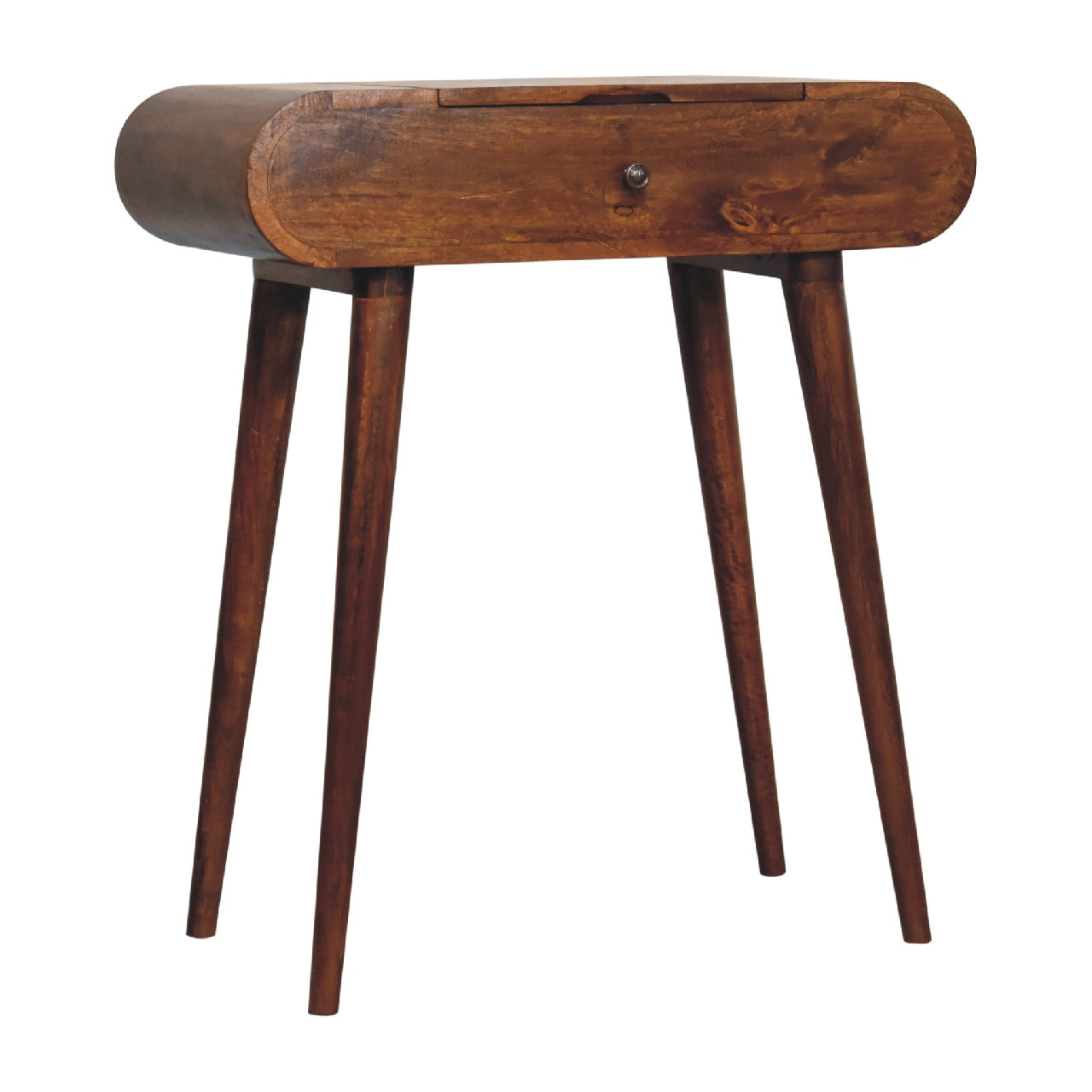 Solid Mango Wood Mini Round Chestnut Fold Vanity