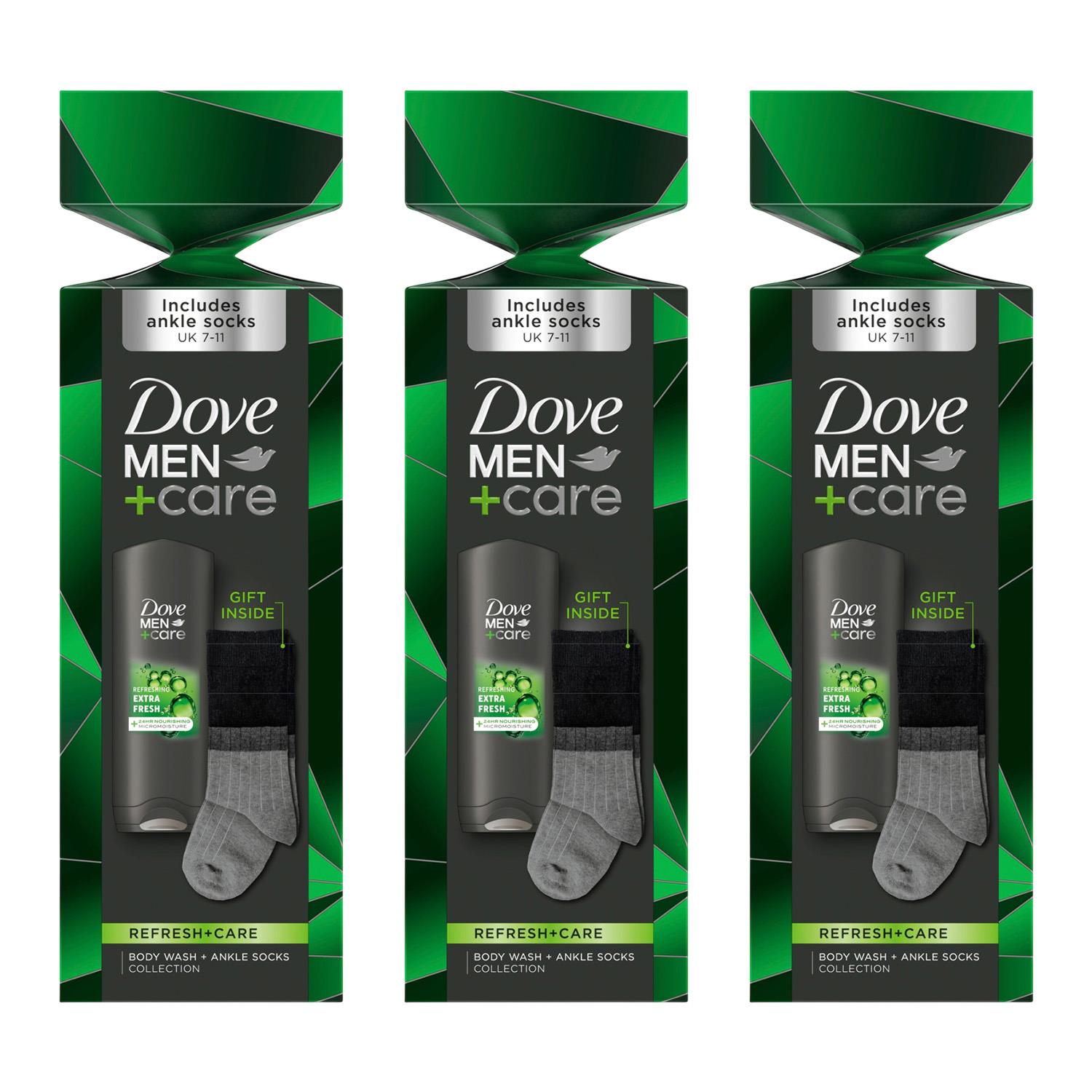 Refresh And Care Face And Body Wash With Socks Gift Set For Him | Set of 3