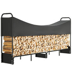 Outsunny 8.5ft Firewood Rack, Log Storage Holder With Cover