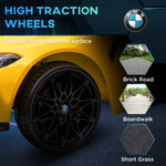 12v Bmw M4 Licensed Kids Electric Car W/ Remote, Suspension | Yellow