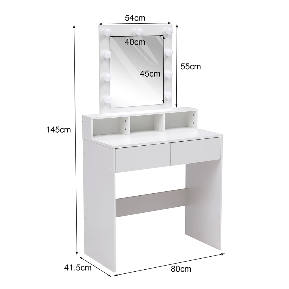Makeup Dressing Table With Lighted Mirror
