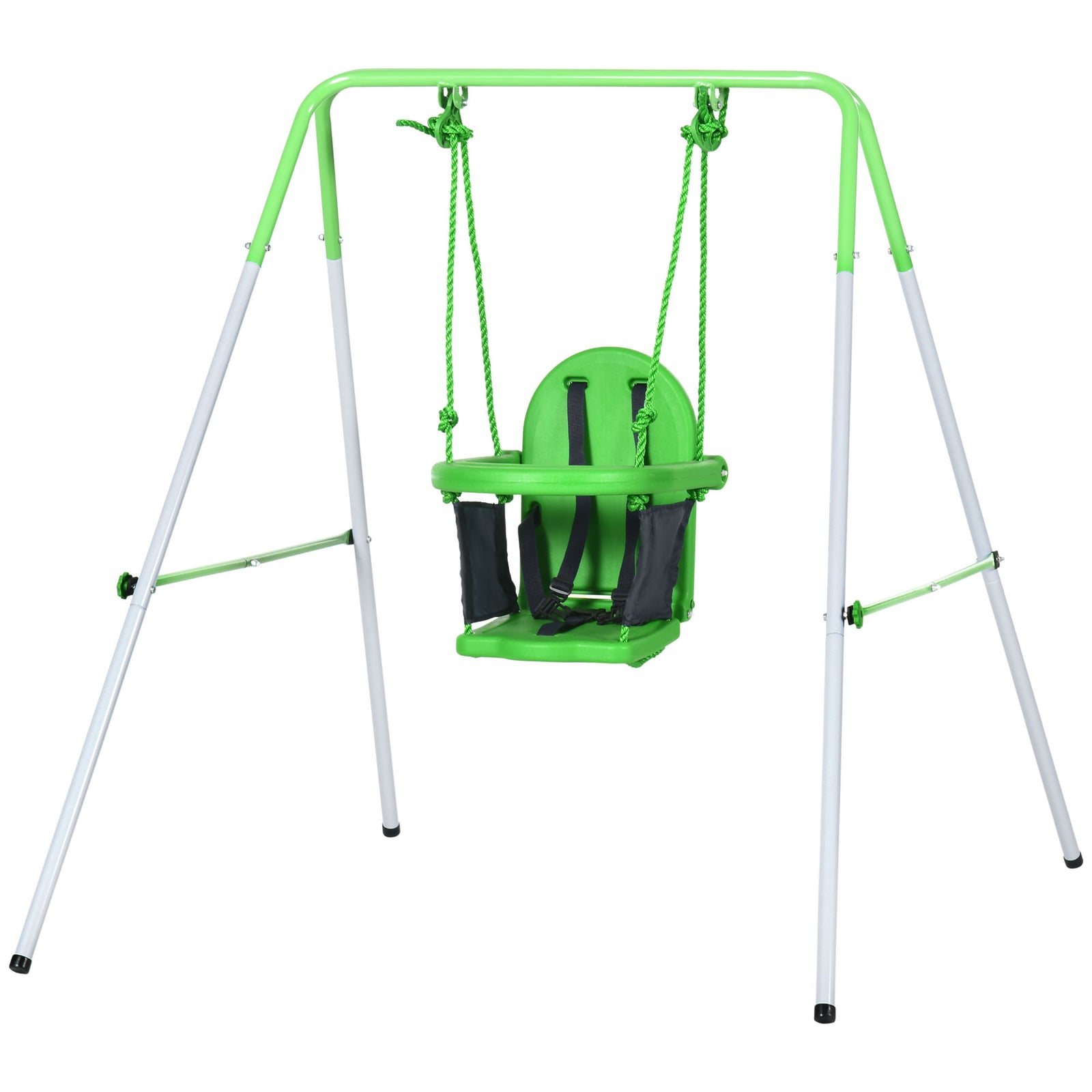 Nursery Swing With Safety Seat Belt, Support Back For Indoor Outdoor