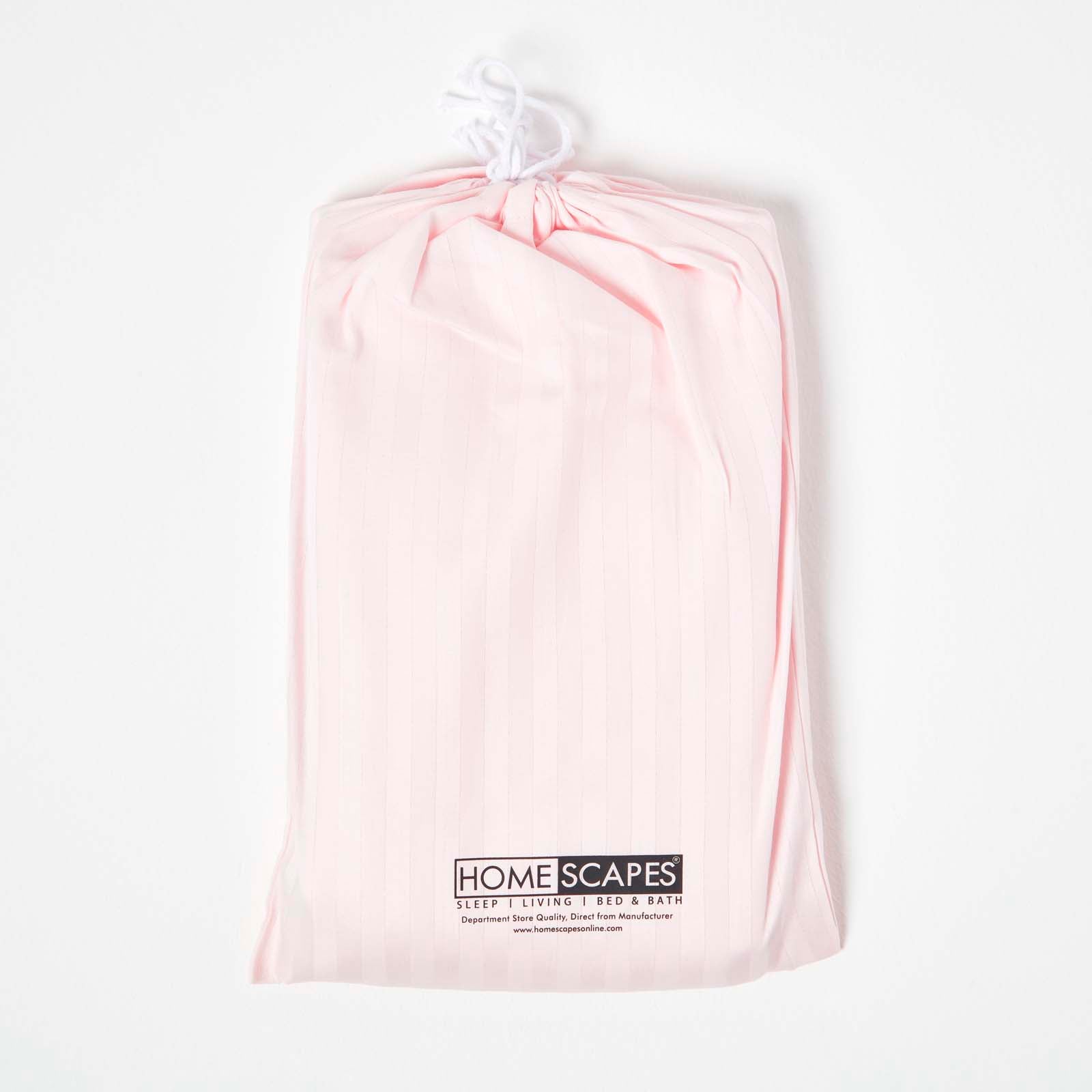 Cotton Stripe Fitted Cot Sheets 330 Tc, 70 X 140 Cm | Cot Bed | Pink