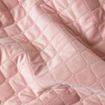 Diamond Quilted Velvet Bed Throw | 150cm x 200cm | Pink