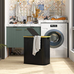 80l Collapsible Laundry Hamper, Washing Basket For Bathroom