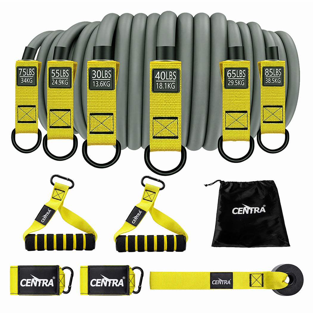 Centra Resistance Bands 12pc Heavy Exercise Bands Strength Training Home Gym