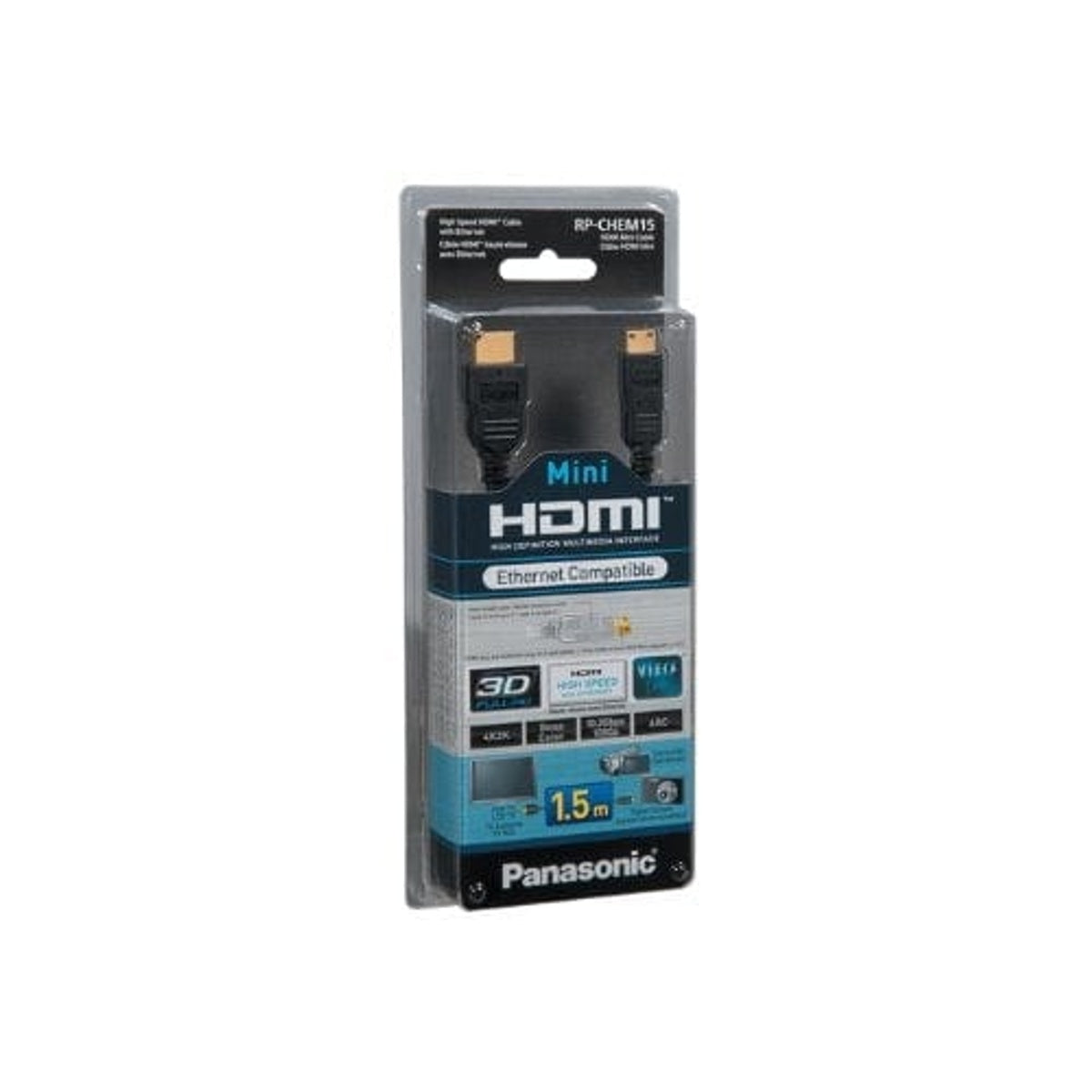 Rp-chem15e-k Mini Hdmi High Speed 1.5m Cable | Black