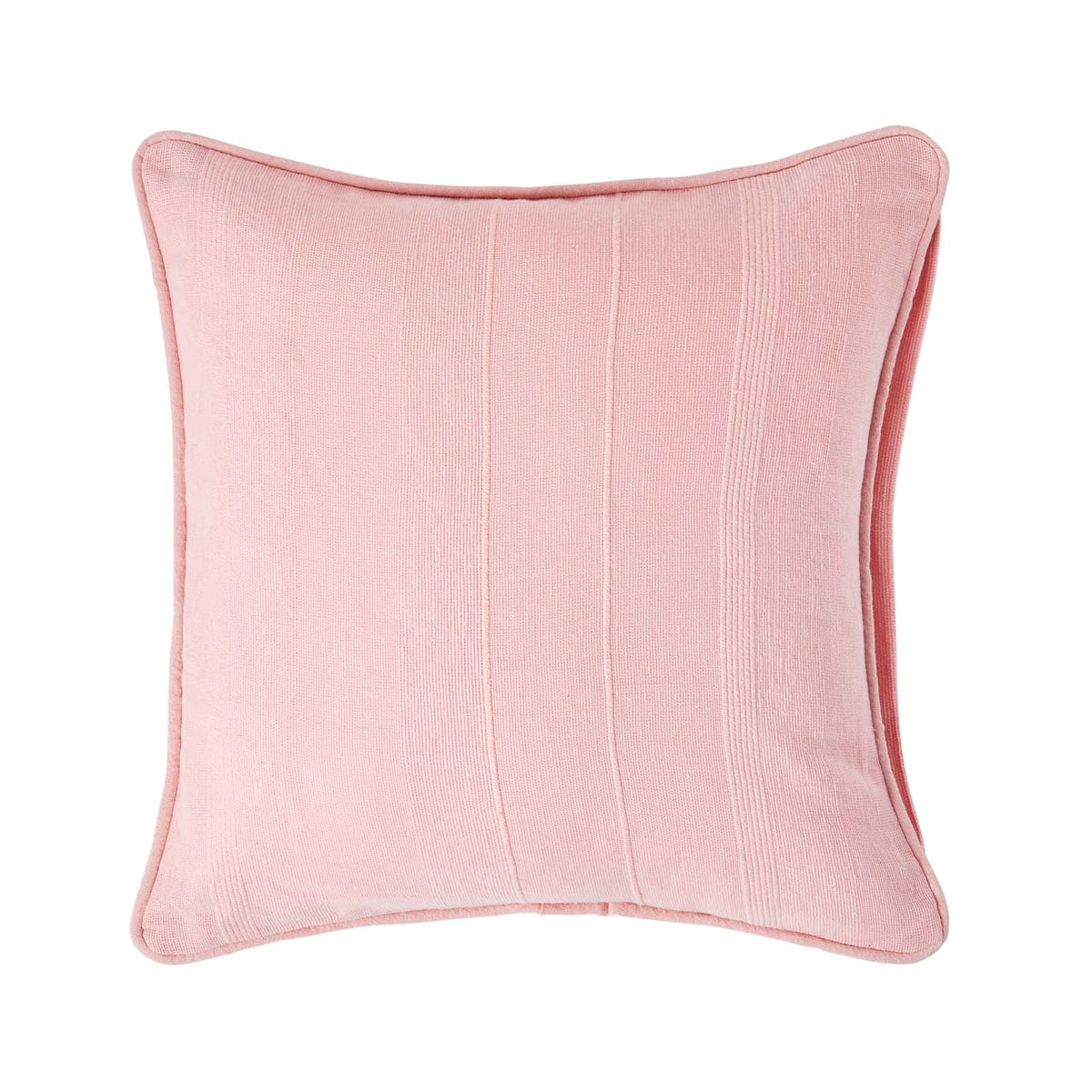 Cotton Rajput Ribbed Cushion Cover | 60cm x 60cm | Pink