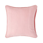 Cotton Rajput Ribbed Cushion Cover | 45cm x 45cm | Pink