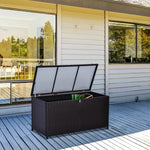 Rattan Storage Box Outdoor Indoor Wicker Cabinet Chest