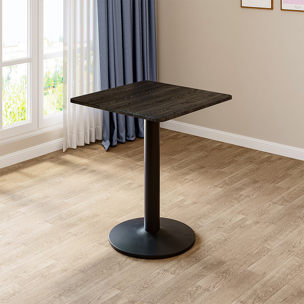 60*60*72cm Square Cafe Table With Metal Base | 60cm x 60cm | Black