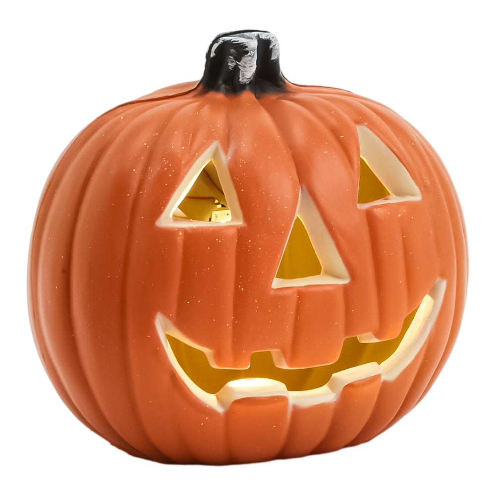 Oval Halloween Led Pumpkin Lantern Battery Operated
