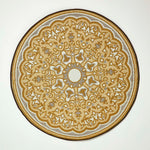 Luxury Outdoor Rug Waterproof Reversible Round For Garden Patio 100% Recycled, Yellow Rae
