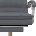 Faux Leather Massage Office Chair Heat | Charcoal Gray
