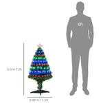 3ft Prelit Artificial Christmas Tree Fiber Optic Xmas Decoration, Green | 3ft | Green