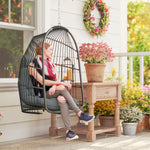 Rattan Egg Chair W/ Installation Kit, Outdoor Swing Chair
