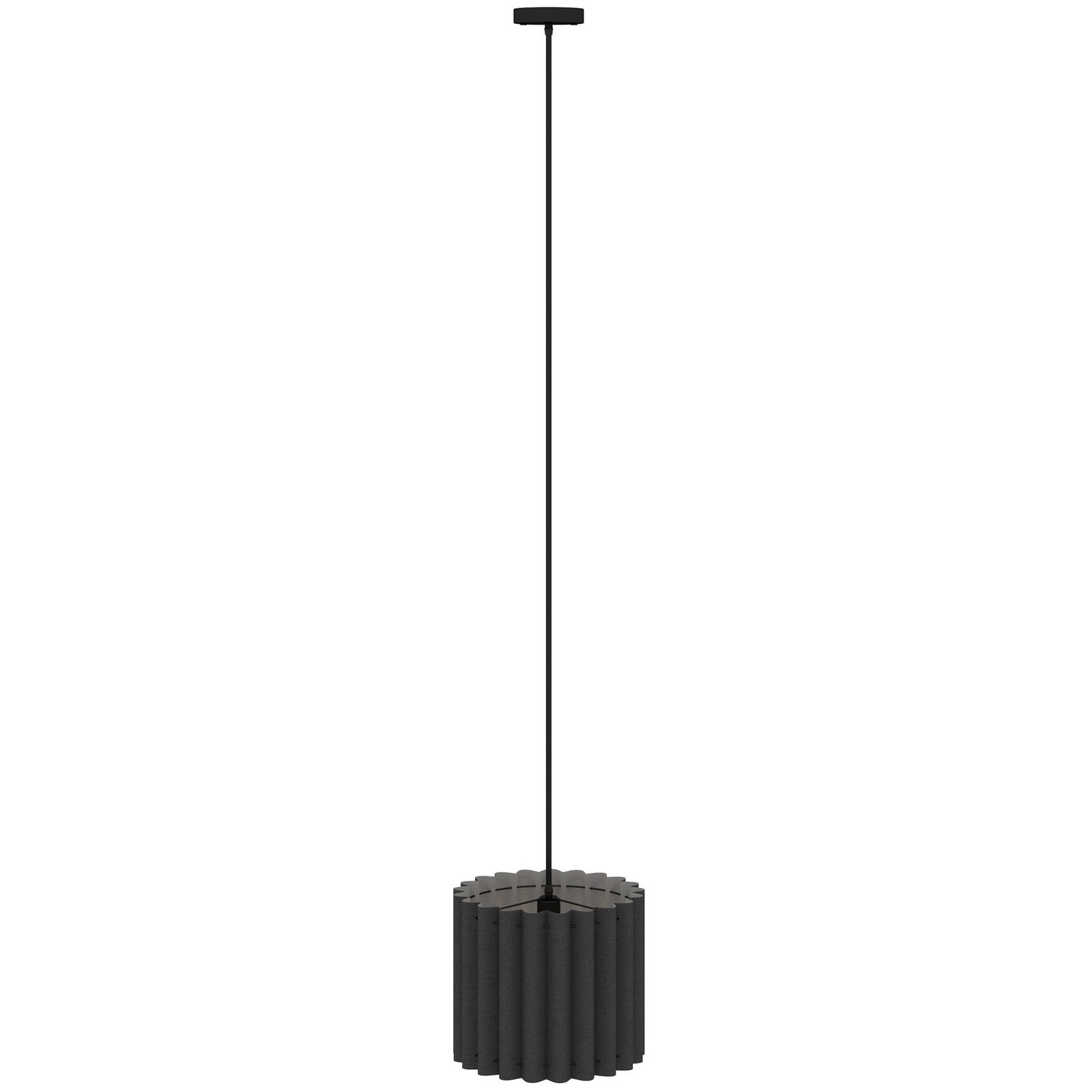 Linen Pendant Light, E27 Lampshade For Living Room, Bedroom | One Size | Black