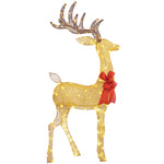 Lighted Reindeer Christmas Decoration W/ Stakes Zip Ties