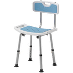 Shower Stool For Elderly Disabled Adjustable Shower Stool | One Size | Light Blue