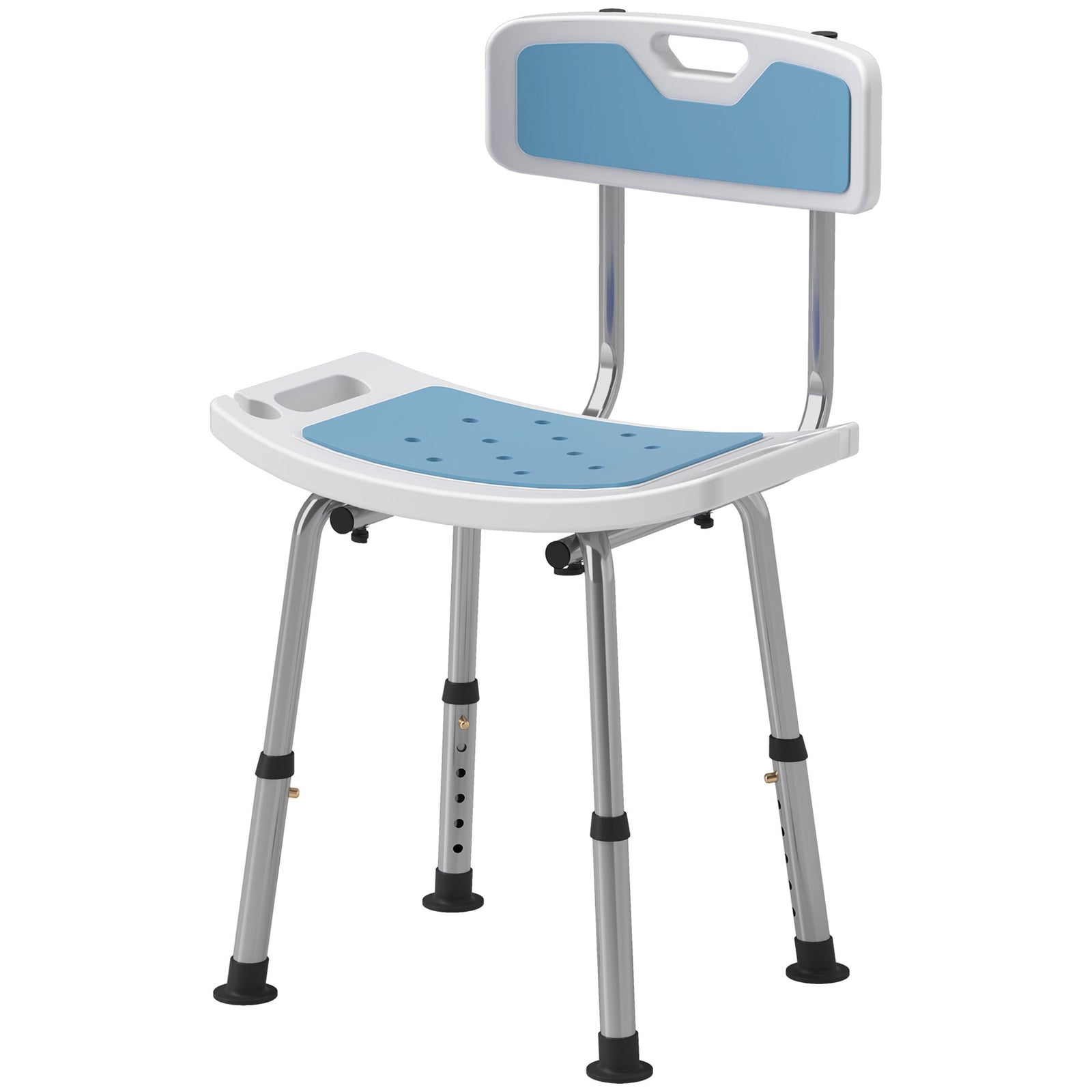 Shower Stool For Elderly Disabled Adjustable Shower Stool | One Size | Light Blue