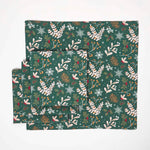 Festive Forest Green Christmas Napkins, Set Of 4