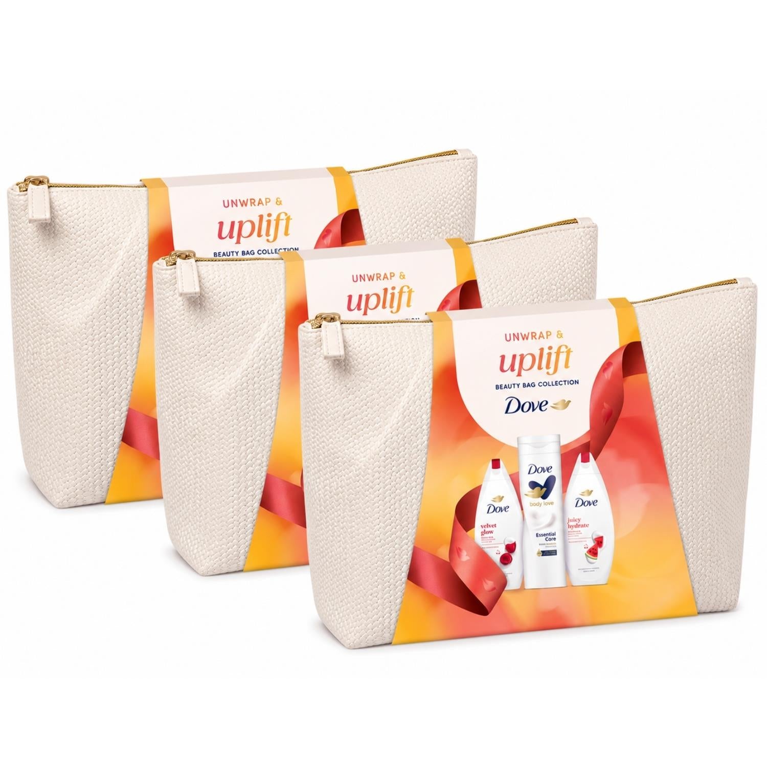 Uplift Beauty Bag Gift Set With Body Wash And Lotion, 3 Piece | Set of 3