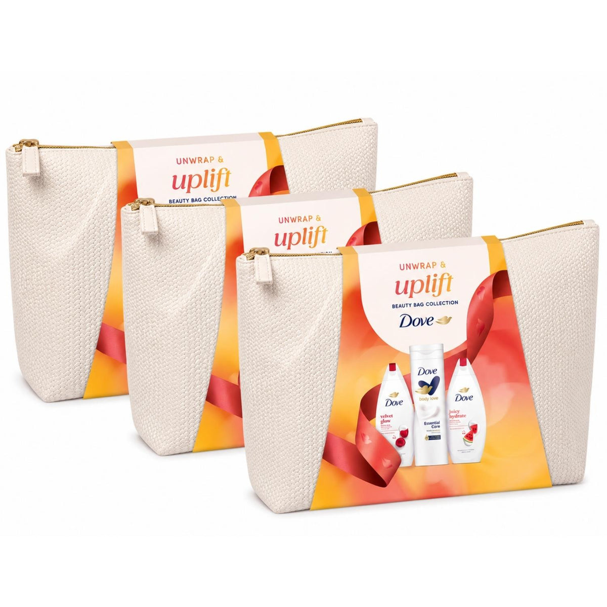 Uplift Beauty Bag Gift Set With Body Wash And Lotion, 3 Piece | Set of 3