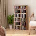 Set Of 2 Cd Storage Units With Adjustable Shelves | One Size | Yellow