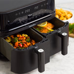 Switch Dual Air Fryer With Extra Large 10l Capacity, Pfas-free Drawer | Black