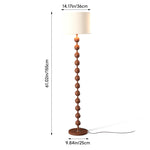 Breeins Modern Chinese-inspired Standing Floor Lamp With Fabric Lampshade And Metal Base