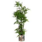 Metal Planter Plant Pot With Polished Silver Finish 20 X 18cm