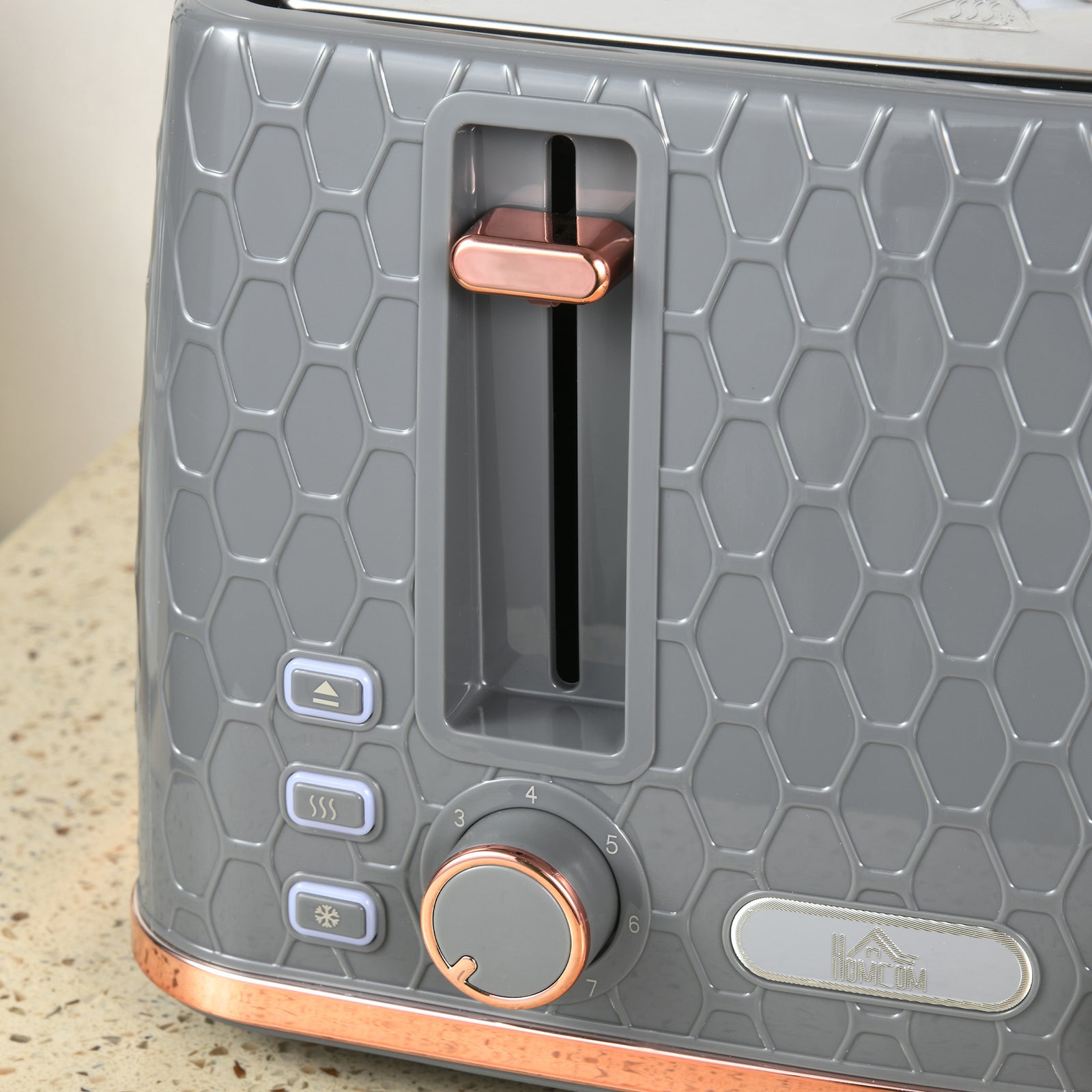 Toaster With 4 Slot, 7 Browning Levels, 1600w  Honeycomb | One Size