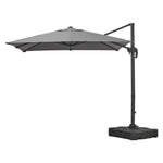 Outdoor Garden 2.5m Cantilever Parasol With Base | One Size | Dark Gray