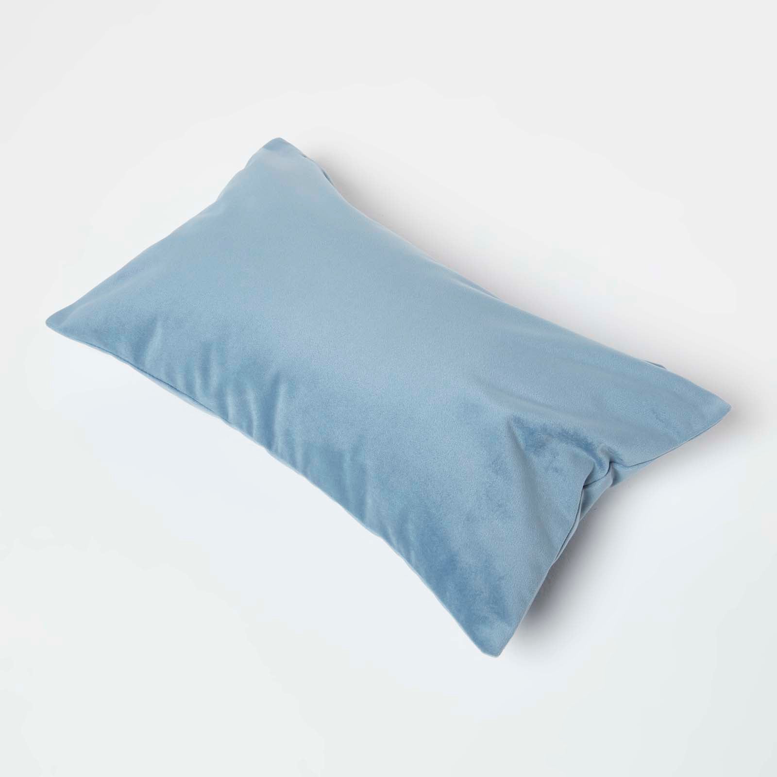 Velvet Cushion With Microfibre Insert | 30cm x 50cm | Blue