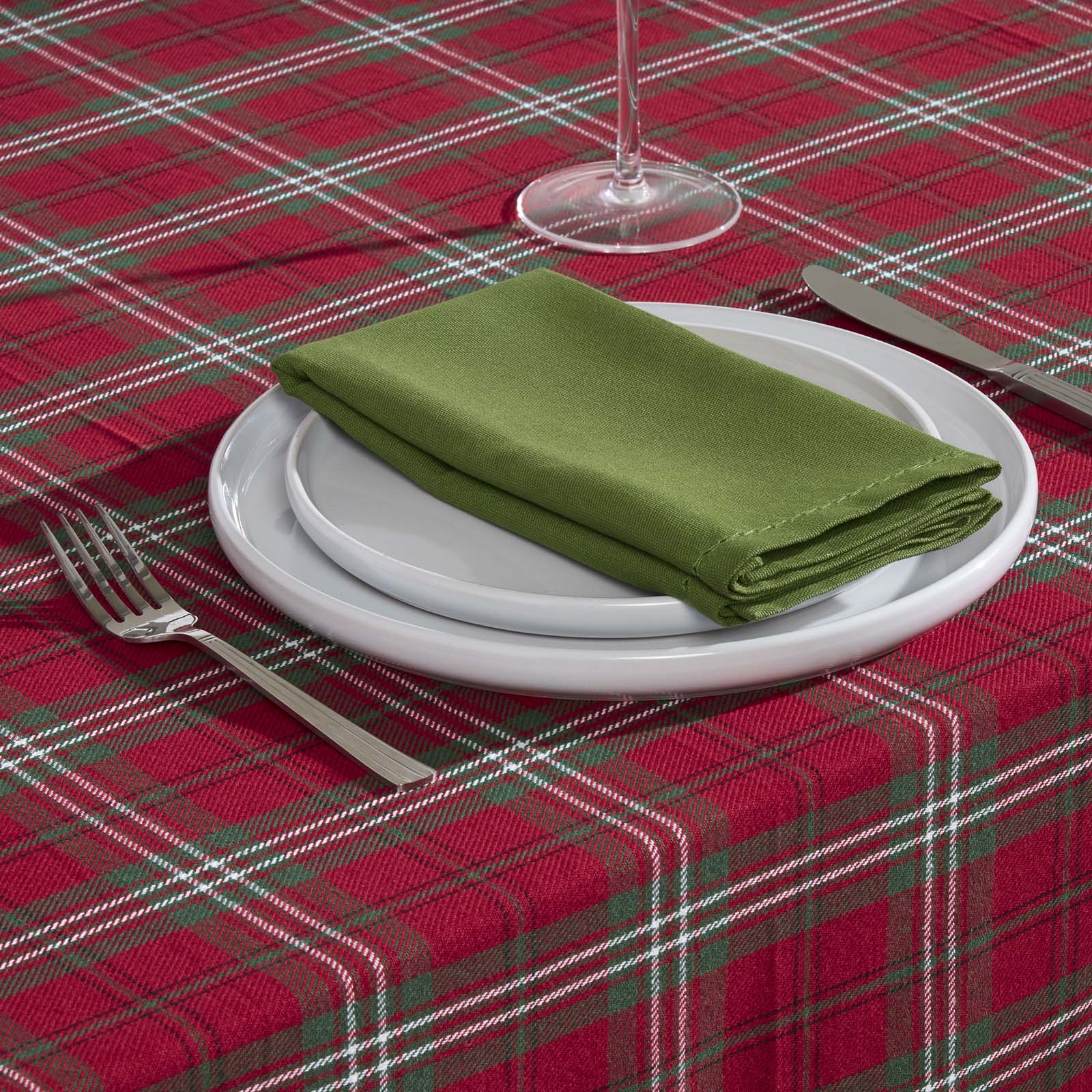 Red Prince Edward Tartan Christmas Tablecloth | 137 x 178cm | Red