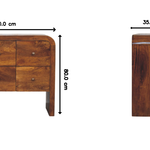 Darcy 3 Over 3 Drawer Chest In Chestnut Finish, Brown | 7 | Brown