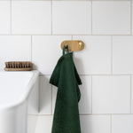 Towel Hooks Wall Mounted Storage Non-rust Brass Core | Double | Brushed Brass