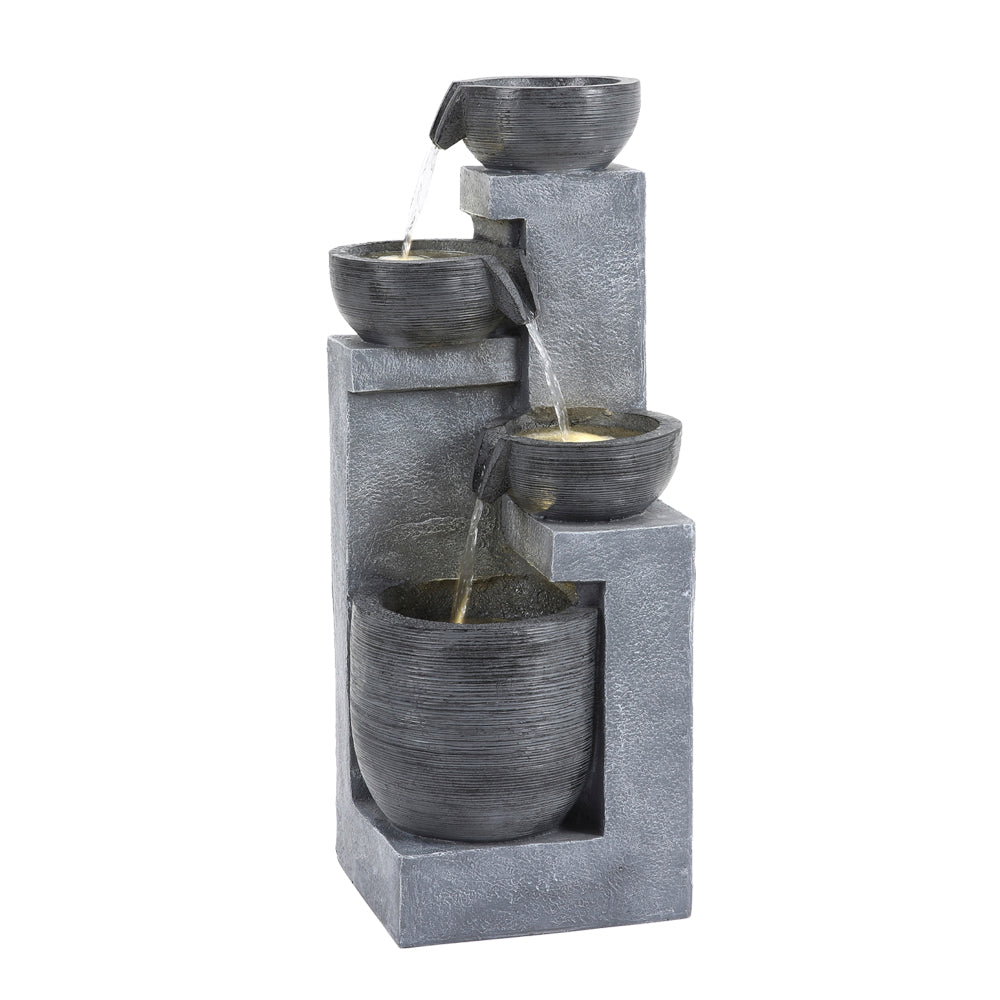 Garden Electric Water Fountain Decor With Lights
