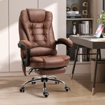 Heated Massage Office Chair 6 Vibration | Brown