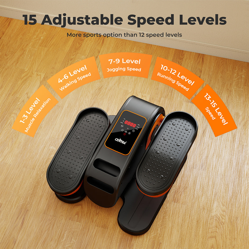 Centra Under Desk Elliptical Machine 15 Speed Quiet Pedal Exerciser Remote