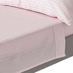 Egyptian Cotton Satin Stripe Flat Sheet 330 Tc | Single | Dusky Pink
