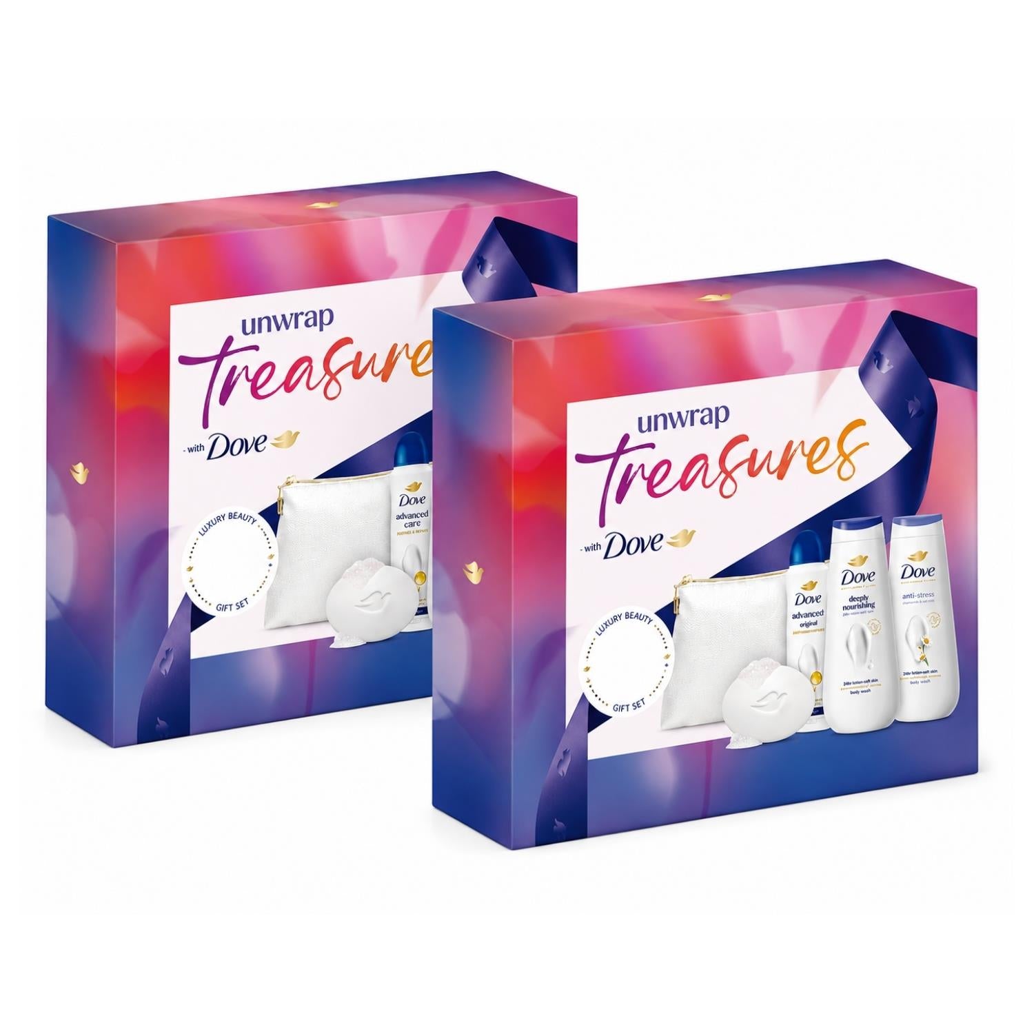 DOVE Treasures Collection Gift Set For Her With Beauty Bar And Pouch